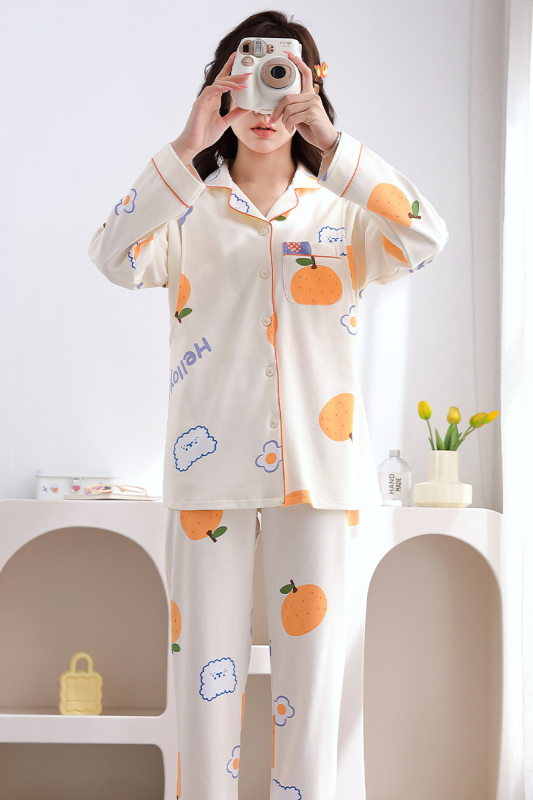 Set de pijamale maternitate pentru alăptare cu cardigan – 100% bumbac, mâneci lungi, pantaloni, confort pentru toate sezoanele