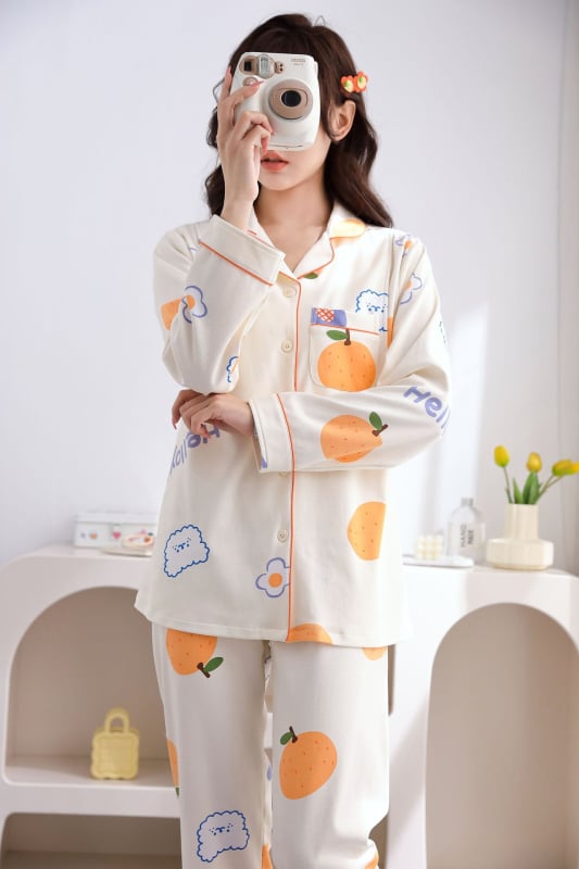 Set de pijamale maternitate pentru alăptare cu cardigan – 100% bumbac, mâneci lungi, pantaloni, confort pentru toate sezoanele