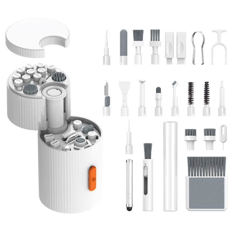 Set za čišćenje računala – četka za tipkovnicu, čistač zaslona mobitela, sve-u-jednom prenosni set; Model Qm33; Materijal ABS; Težina 260 g; OEM obrada