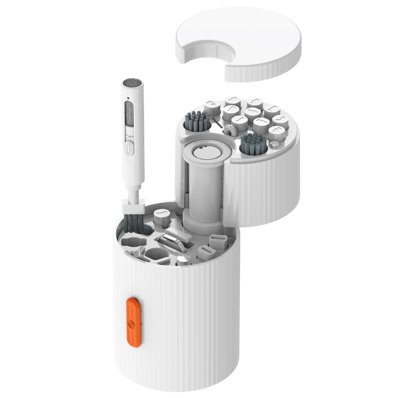 Set za čišćenje računala – četka za tipkovnicu, čistač zaslona mobitela, sve-u-jednom prenosni set; Model Qm33; Materijal ABS; Težina 260 g; OEM obrada