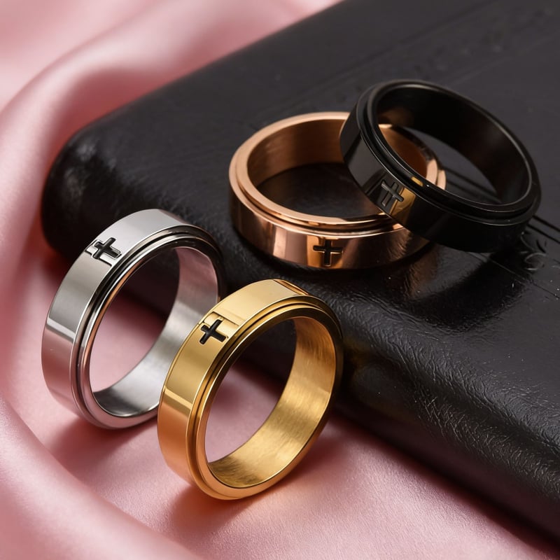Lele Jewelry muški prsten – nehrđajući čelik, pozlata, romb geometrijski oblik