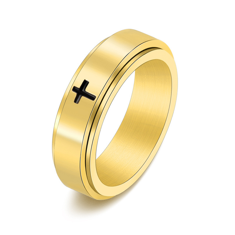 Lele Jewelry muški prsten – nehrđajući čelik, pozlata, romb geometrijski oblik