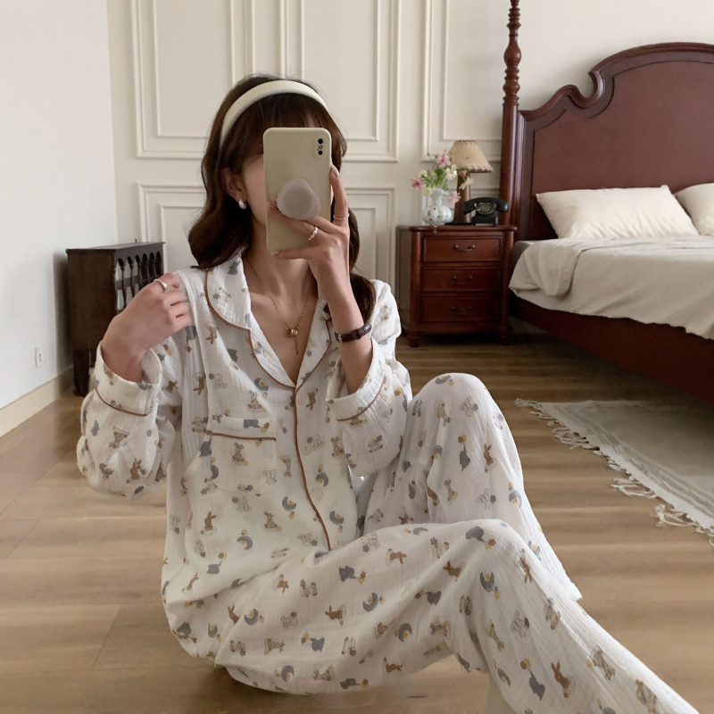 Set de maternitate din bumbac 100% – Bluza cu mâneci lungi și pantaloni, greutate moderată 161–180 g/m2, pentru alăptare