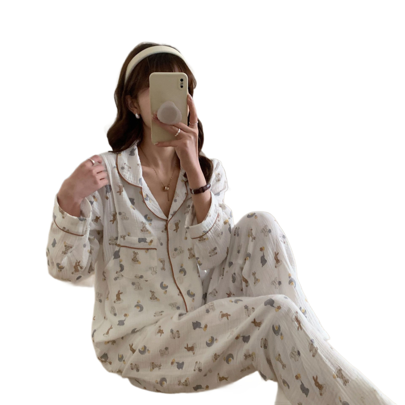 Set de maternitate din bumbac 100% – Bluza cu mâneci lungi și pantaloni, greutate moderată 161–180 g/m2, pentru alăptare