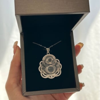 Náhrdelník s príveskom Budhu z achátu, Maitreja Smejúci Budha, retro štýl, elektroplátovanie