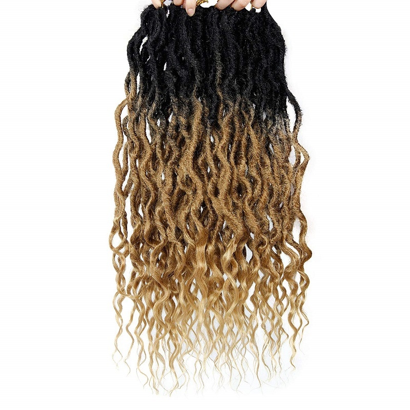 Paruka s repom – Goddess Faux Locs, model Mermaid, vlakna otporna na visoke temperature, brend Ouyafei, nije pogodno za permiranje ili bojenje