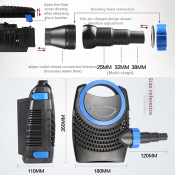 SUNSUN/Sensen CTF sorozat merülő tószivattyú kőbarlang díszítéshez, körforgás és szűrés, tömege 5 kg