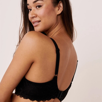 Sutien de alăptare din dantelă, deschidere frontală, bretele detașabile, cu sârmă metalică, cinci rânduri de închidere la spate