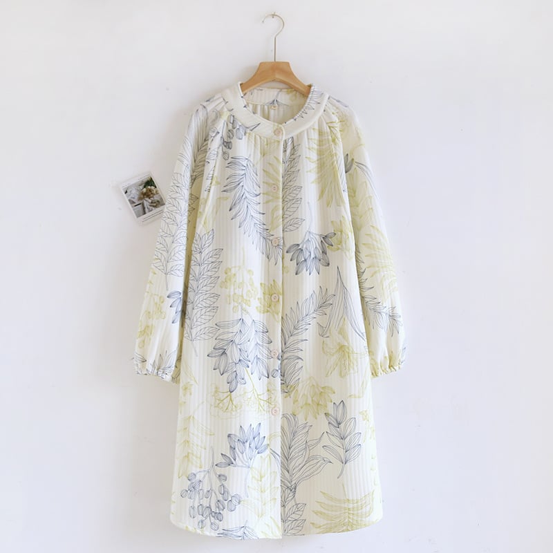 Pijama de noapte pentru alăptare – bumbac pur, 95–100% bumbac, mâneci lungi, țesătură subțire, deschidere pentru alăptare tip cruce, stil minimalist casual