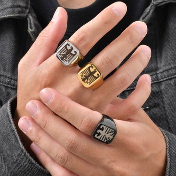 Prsten od nehrđajućeg čelika RC-294, QuanxiShui, Geometrijski oblik, Maillard stil