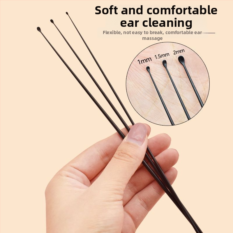 Nástroj na čistenie uší so svetielkujúcim lúčom v tme, plastová rúčka, mäkký elastický dizajn, bezbolestné čistenie ušného kanála, model 98AjE0j+dAEYnMP/3UOMNdIEKCE=