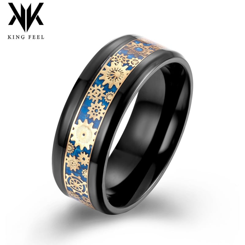 Prsten od titan čelika s geometrijskim stilom, unisex dizajn