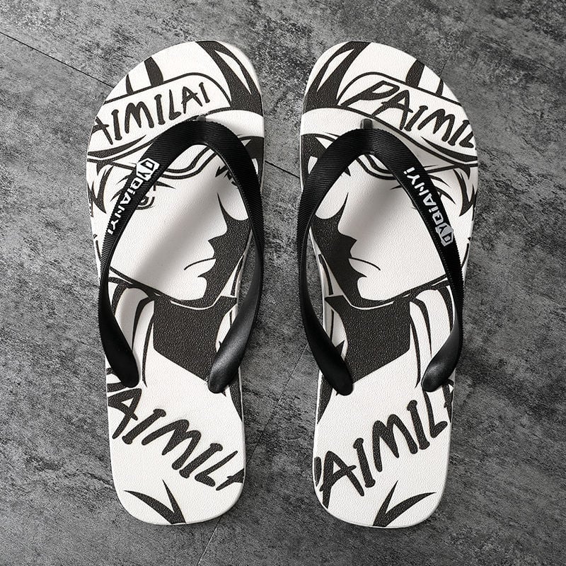 Șlapi de vară pentru bărbați, stil coreean, antiderapante, partea superioară din PVC, talpă PVC, talpă plată, slip-on