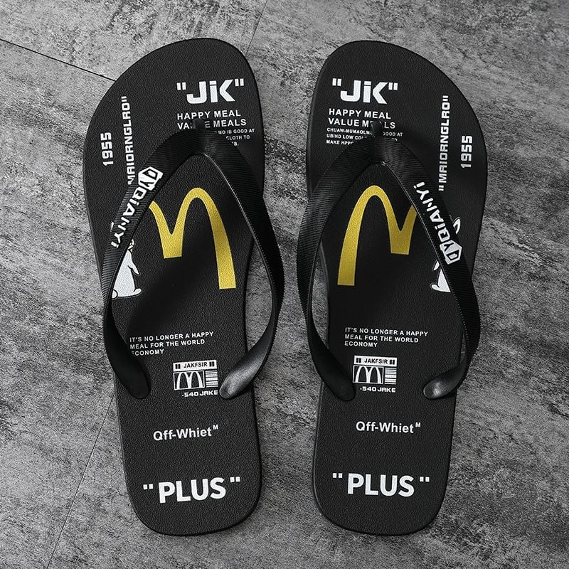 Șlapi de vară pentru bărbați, stil coreean, antiderapante, partea superioară din PVC, talpă PVC, talpă plată, slip-on