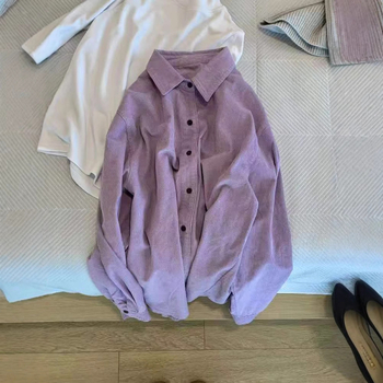 Košulja od pamuka, dugi rukavi, polo ovratnik, slobodan kroj