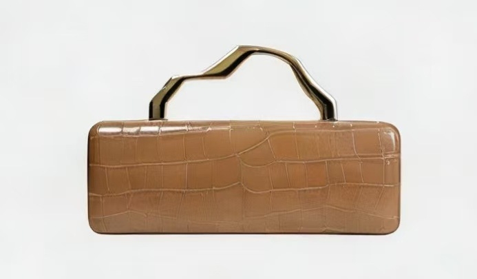 Ženska večernja torbica s leopard printom, PU koža, pravokutni baguette oblik, magnetsko zatvaranje, poliester podstava, svakodnevna upotreba