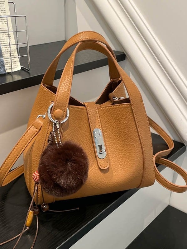 Visokokvalitetna lagana luksuzna crossbody torba s setom majka-kćer, PU materijal, oblik kofera, zatvaranje kopčom, jedna naramenica, zima 2025