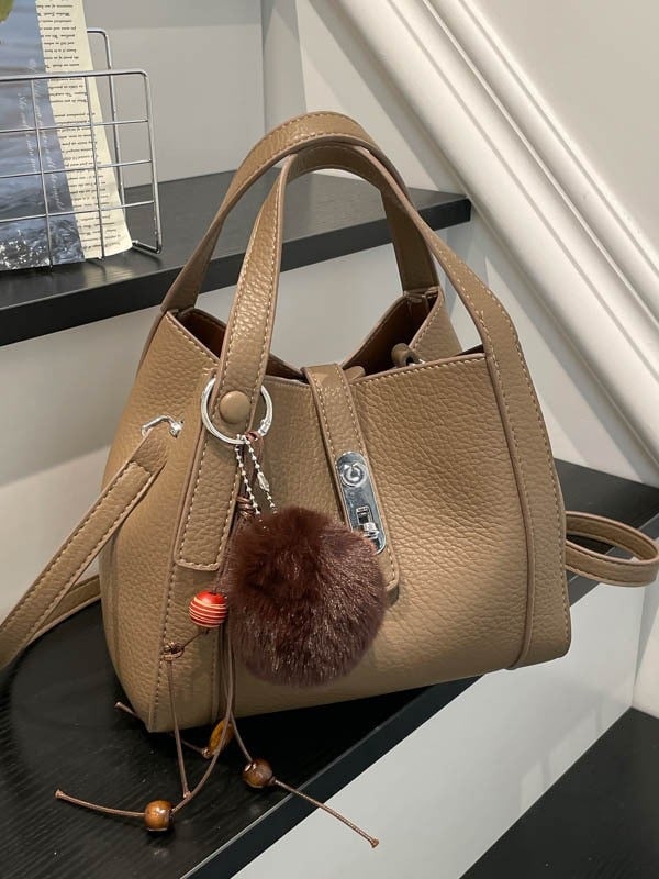 Visokokvalitetna lagana luksuzna crossbody torba s setom majka-kćer, PU materijal, oblik kofera, zatvaranje kopčom, jedna naramenica, zima 2025