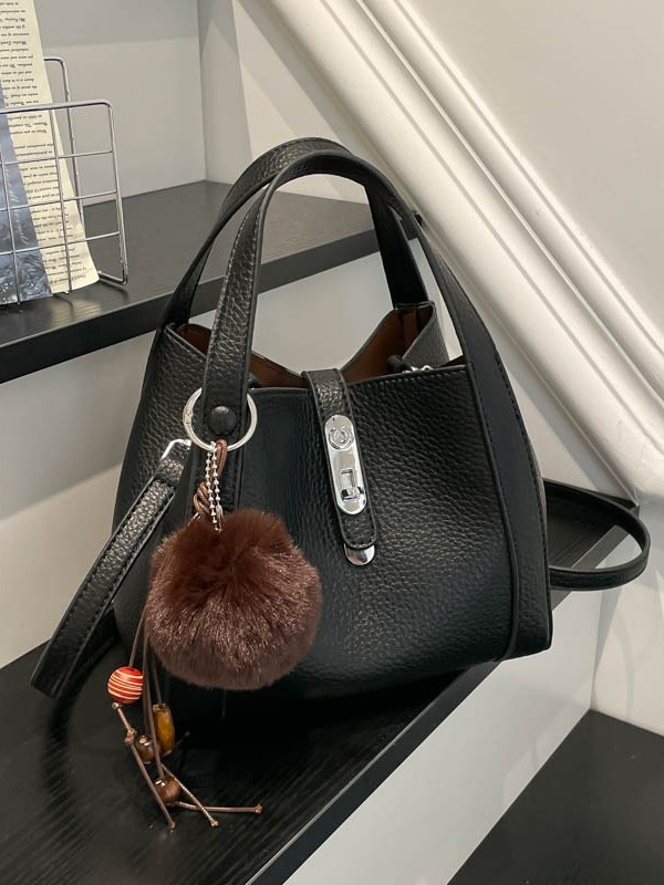 Visokokvalitetna lagana luksuzna crossbody torba s setom majka-kćer, PU materijal, oblik kofera, zatvaranje kopčom, jedna naramenica, zima 2025