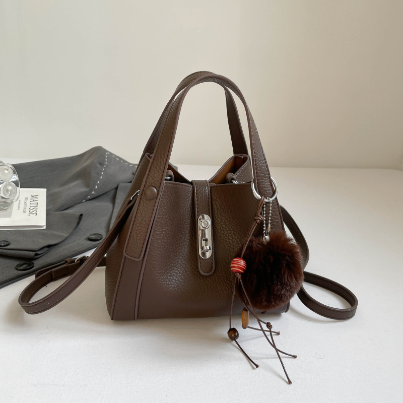 Visokokvalitetna lagana luksuzna crossbody torba s setom majka-kćer, PU materijal, oblik kofera, zatvaranje kopčom, jedna naramenica, zima 2025