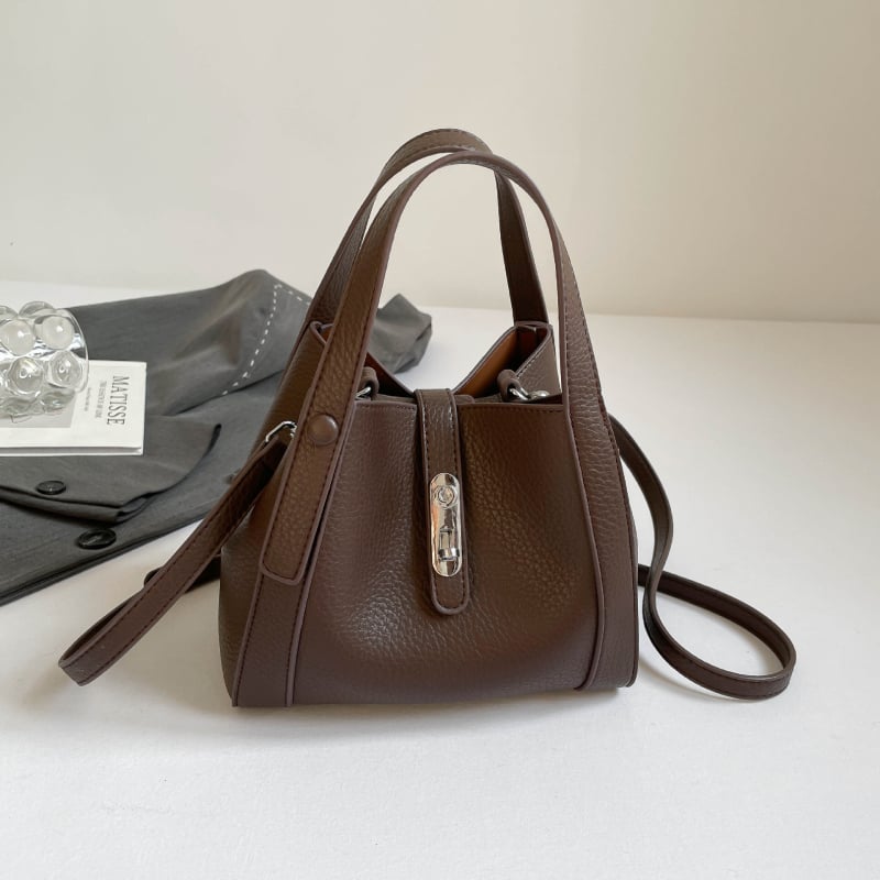 Visokokvalitetna lagana luksuzna crossbody torba s setom majka-kćer, PU materijal, oblik kofera, zatvaranje kopčom, jedna naramenica, zima 2025