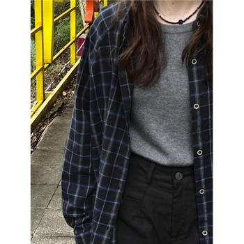 Košulja Chenille sa Spandexom, labav kroj, oštar ovratnik, duge rukave – proljeće 2024