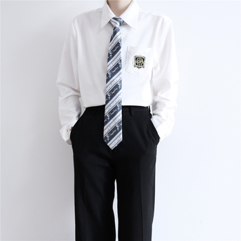 Cămașă pentru bărbați cu mânecă lungă, guler ascuțit, broderie jacquard, design original, stil cardigan