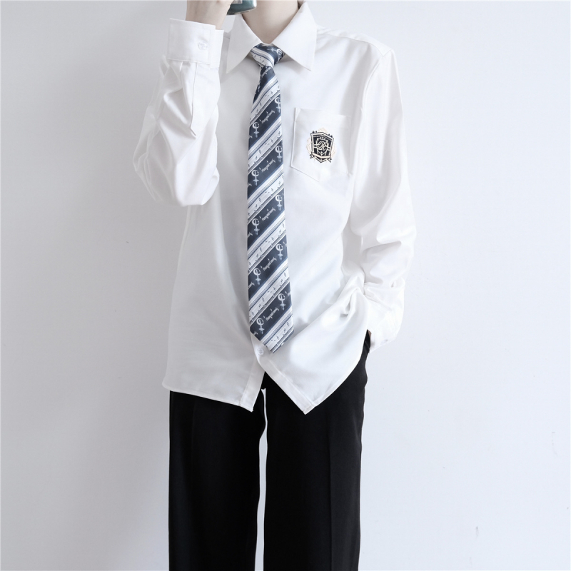 Cămașă pentru bărbați cu mânecă lungă, guler ascuțit, broderie jacquard, design original, stil cardigan