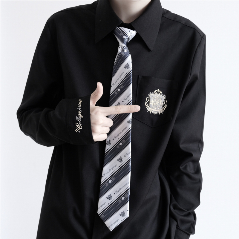 Cămașă pentru bărbați cu mânecă lungă, guler ascuțit, broderie jacquard, design original, stil cardigan