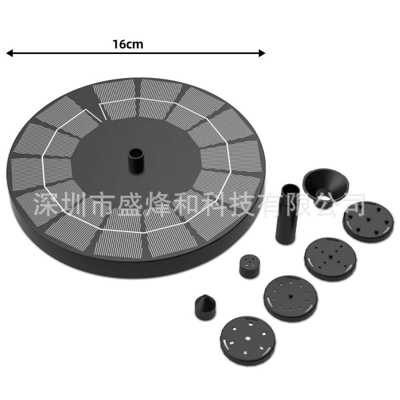 Външен слънчев фонтан за басейни и градини, 2.5W, плаващ фонтан за птици със стил на пръскане, подходящ за басейни, градини и дворове