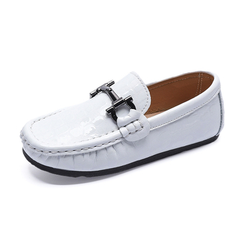Muški kožni loaferi za djecu od dvostrukog telećeg kože, gumena potplata, slip-on, britanski stil