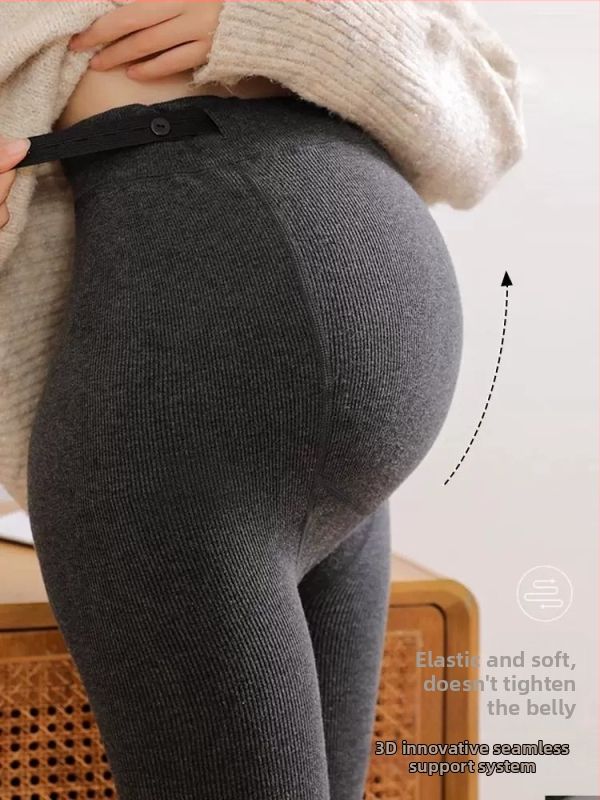 Colanți de bază pentru maternitate – groși și calzi, talie înaltă, lungi, viscoză 80–90%