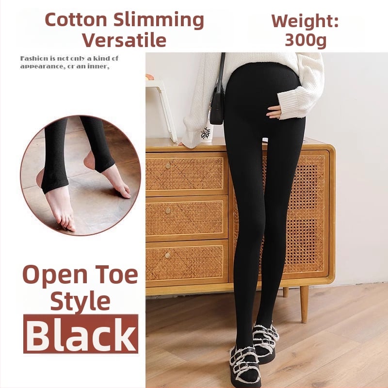 Colanți de bază pentru maternitate – groși și calzi, talie înaltă, lungi, viscoză 80–90%