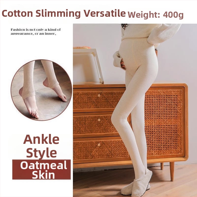 Colanți de bază pentru maternitate – groși și calzi, talie înaltă, lungi, viscoză 80–90%