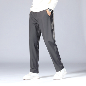 Ανδρικά παντελόνια με ίσια γραμμή – Newkesson, Ύφασμα Πολυεστέρα 92%, Διατηρούν τη Θερμότητα