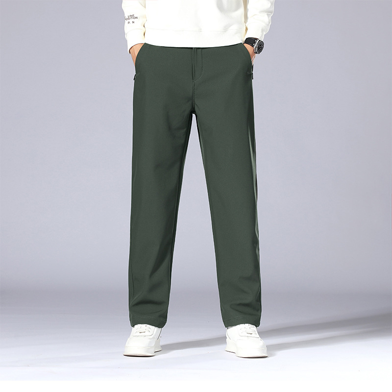 Ανδρικά παντελόνια με ίσια γραμμή – Newkesson, Ύφασμα Πολυεστέρα 92%, Διατηρούν τη Θερμότητα