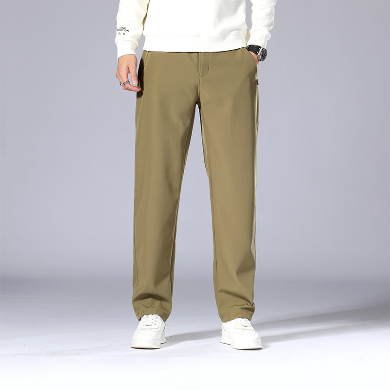 Ανδρικά παντελόνια με ίσια γραμμή – Newkesson, Ύφασμα Πολυεστέρα 92%, Διατηρούν τη Θερμότητα