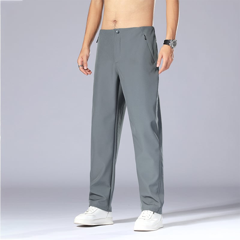 Ανδρικά παντελόνια με ίσια γραμμή – Newkesson, Ύφασμα Πολυεστέρα 92%, Διατηρούν τη Θερμότητα