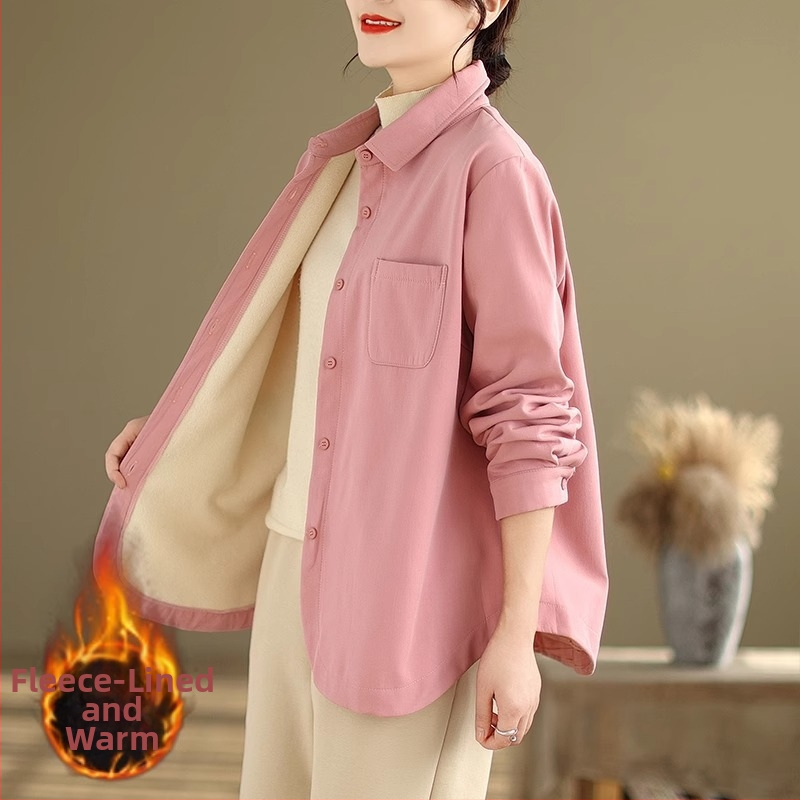 Satenska košulna jakna, osnovni materijal poliester, cardigan stil, ovratnik košulje, dugi rukav