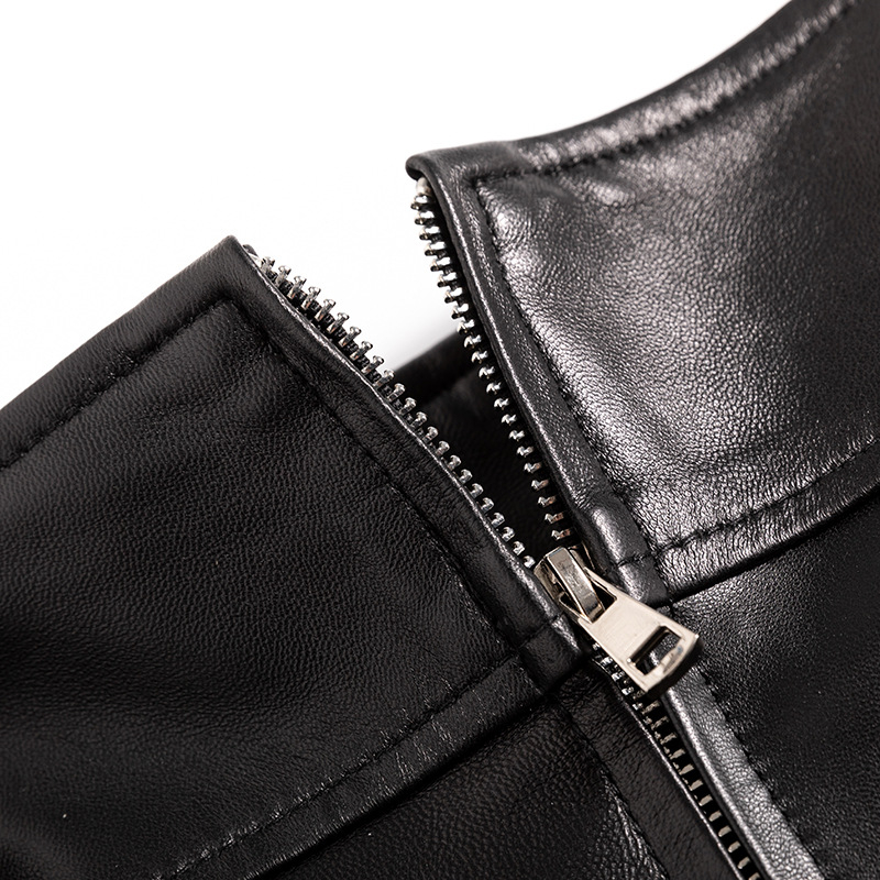 Кожена пола А‑линия, дълга за жени, естествена кожа, овча кожа, мономатичен модел, елегантен стил, пролет 2025