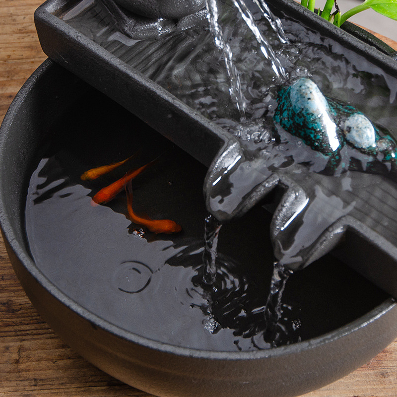 Kerámia anyagú akváriumi vízszivattyú – modern minimalista design, testreszabható feldolgozás, felület spray bevonattal; anyag: kerámia; folyamat: festett