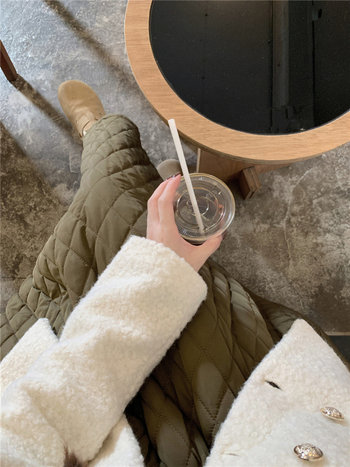 Женска зимна A-line пола, дълга, еднотонна памучно-блендова материя с регенерирана целулозна влакна