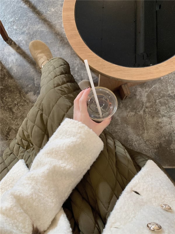 Женска зимна A-line пола, дълга, еднотонна памучно-блендова материя с регенерирана целулозна влакна