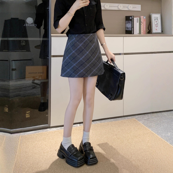 Дамска плетена пола с А‑образна линия, прилепваща към ханша, полиестер, 95%+ плат, Зима 2025