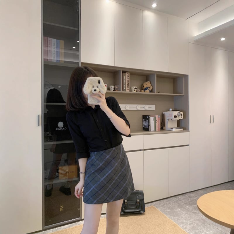 Дамска плетена пола с А‑образна линия, прилепваща към ханша, полиестер, 95%+ плат, Зима 2025