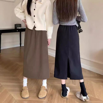 A-line миди пола, Casual стил, полиестер 70–80%, без гладене, midi дължина