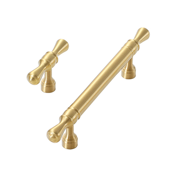 Mâner de ușă pentru dulap Nusheng, din cupru pur, montaj printr-o singură gaură, stil modern minimalist