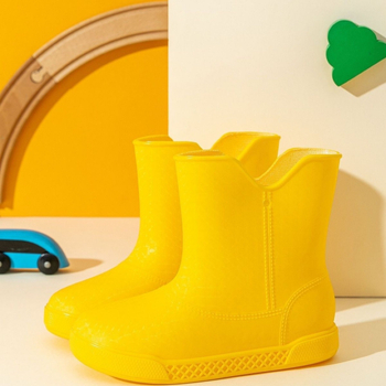 Dječje kišne čizme, unisex, PVC gornji dio, srednja visina čizme, niska peta, vodootporne
