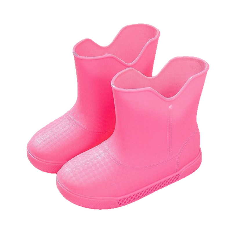 Dječje kišne čizme, unisex, PVC gornji dio, srednja visina čizme, niska peta, vodootporne