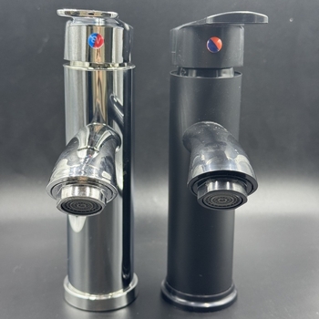 Kupaonska miješalica za umivaonik od nehrđajućeg čelika, za jedan otvor, vertikalna ugradnja, keramički uložak, 9 mm ulaz/izlaz, model T-009